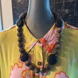Bohemian Seed Pod & Palm Seed Necklace